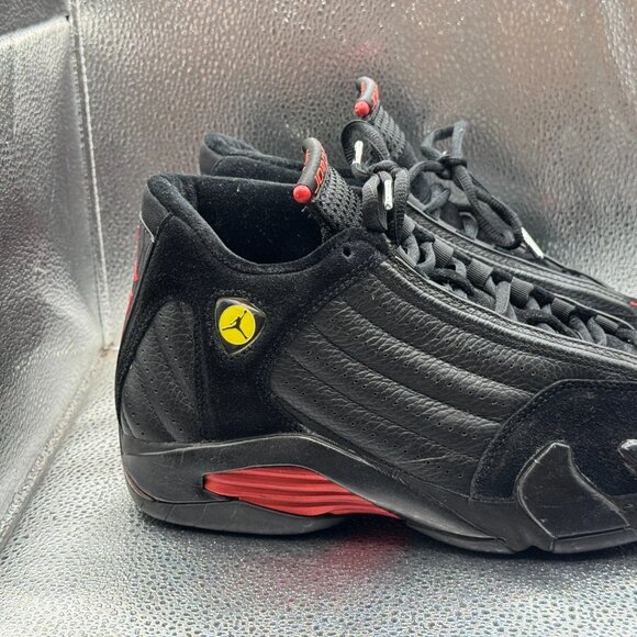 Size 8 Air Jordan 14 Retro Mens Black Red Athletic Shoes 311832-002 SEPARATION - Picture 2 of 11